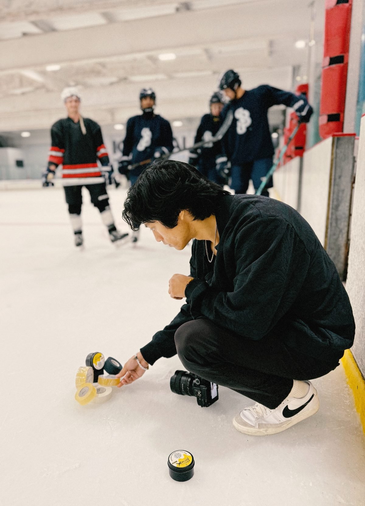 Rogue Dynamics shooter working a shoot at an ice rink
