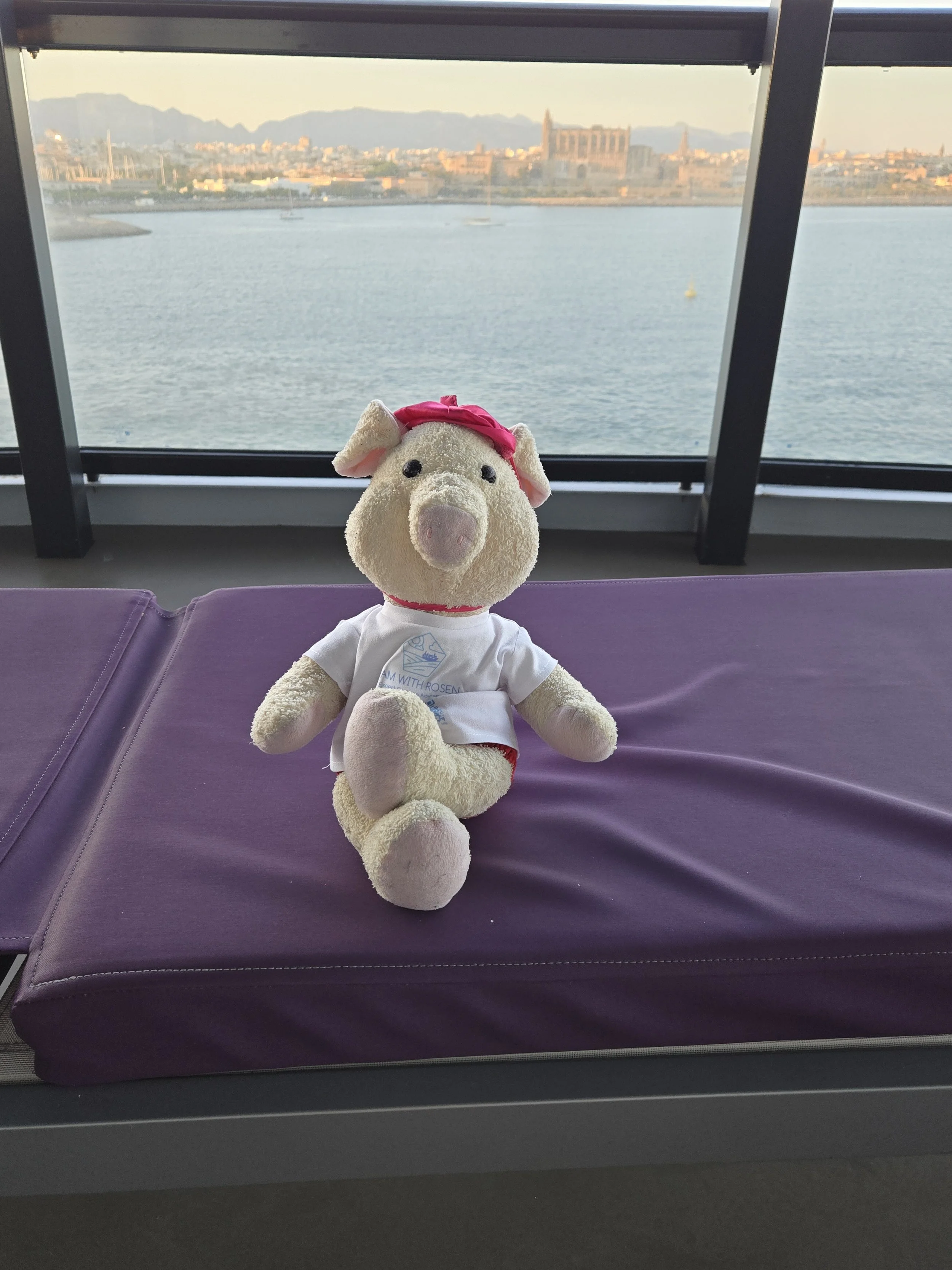 Cruise mascot on deck