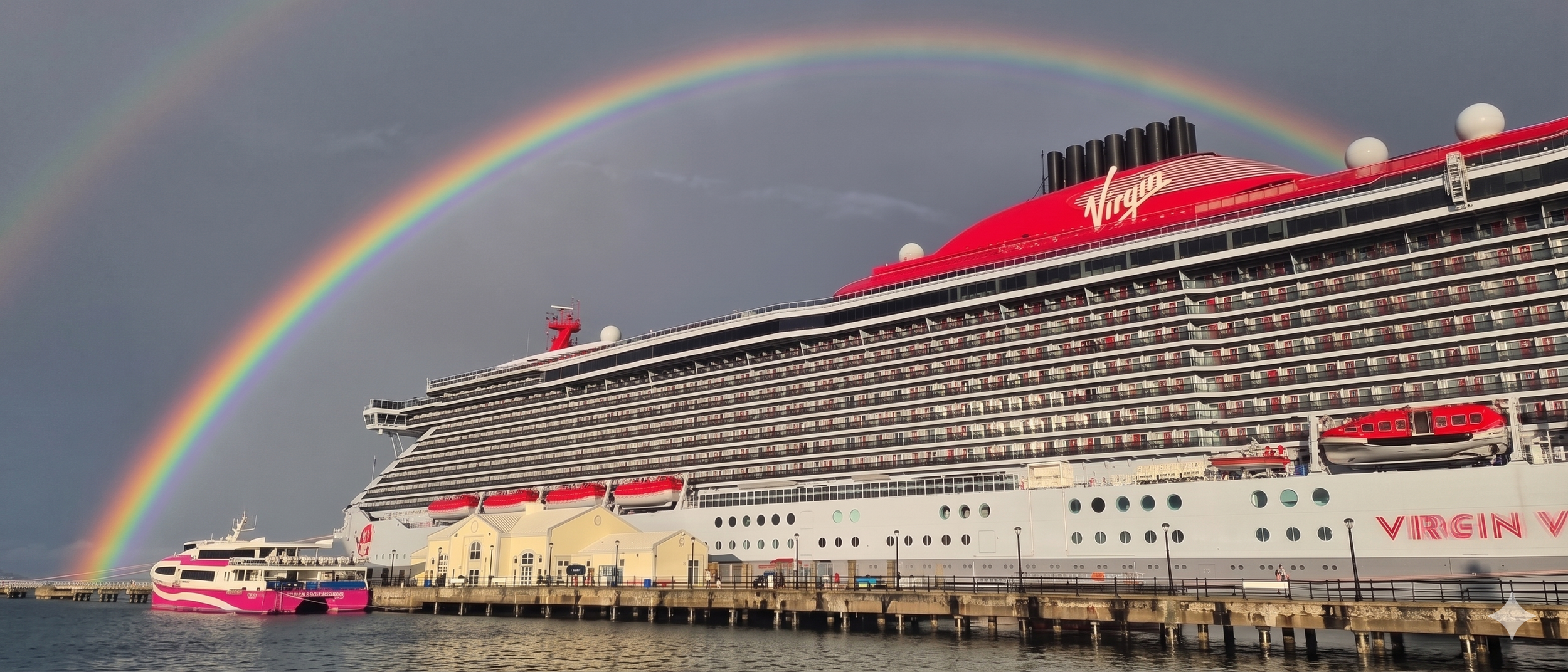 Virgin Voyages ship at sea