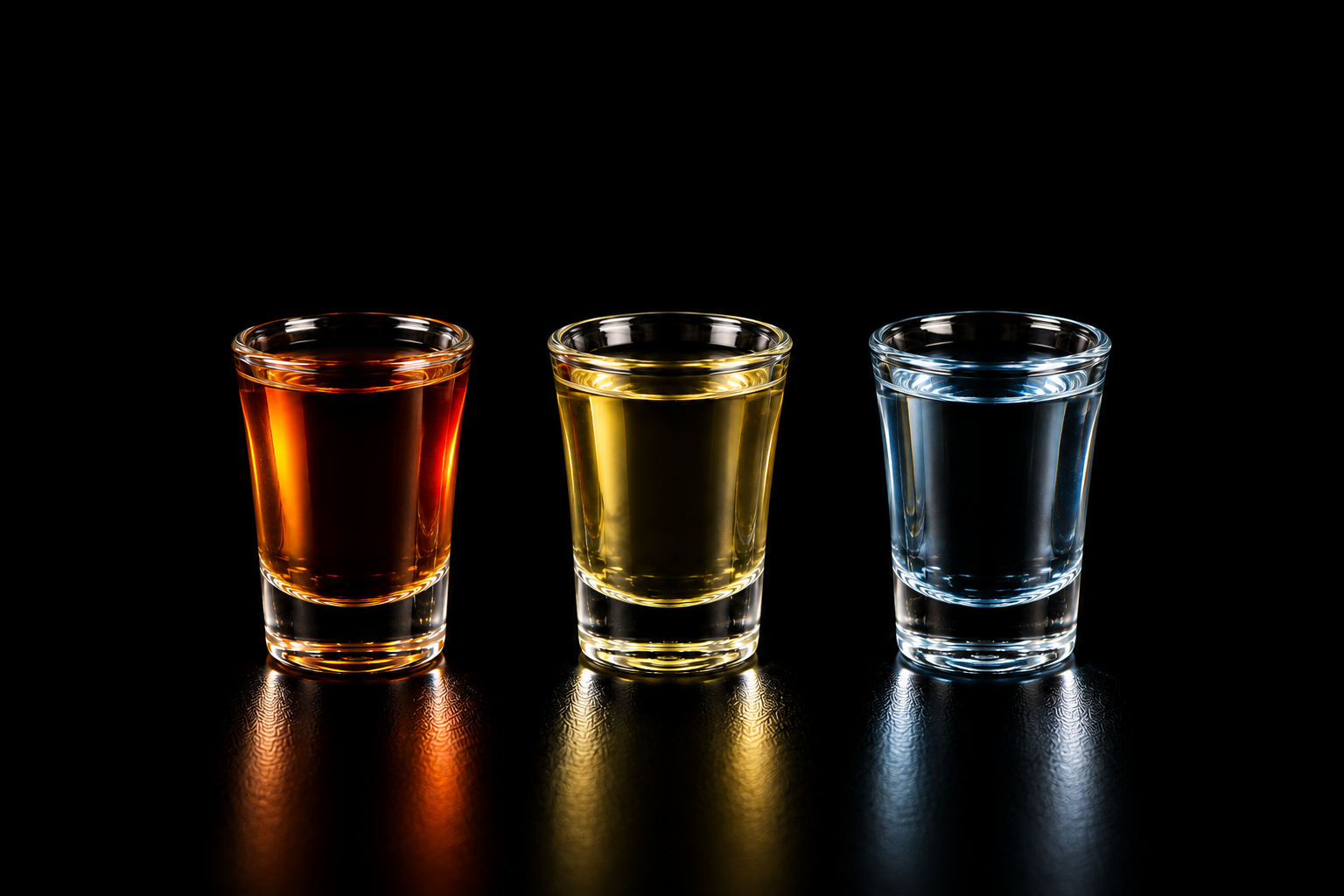 Fireball, Jameson, Bombay Sapphire