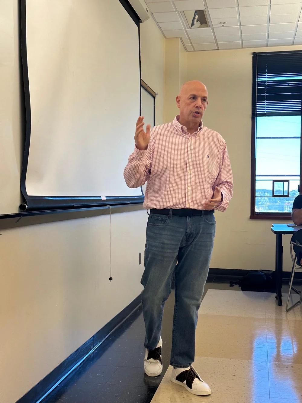 Joseph De Gregorio delivering a visiting lecture at Montclair State University