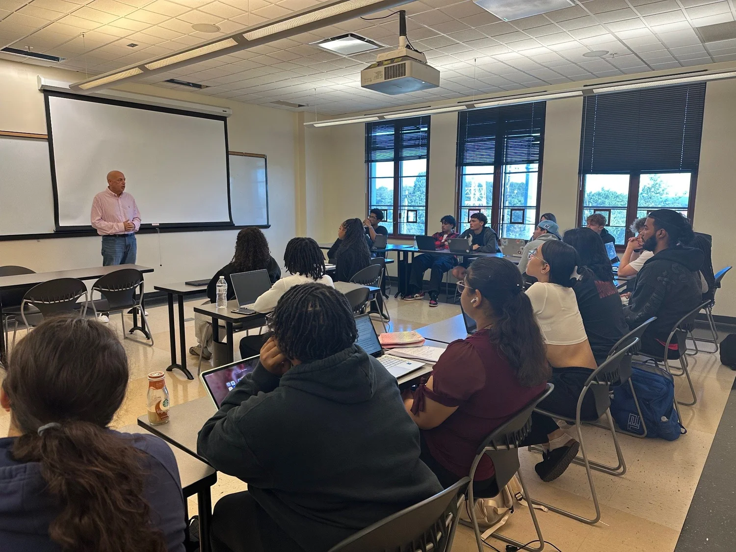 Joseph De Gregorio speaking to students in Montclair State University’s criminology program