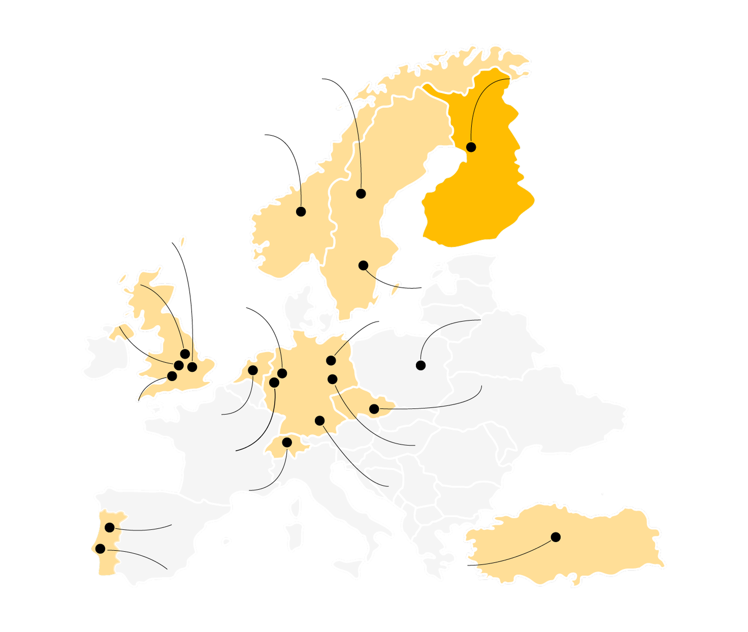 Consortium map – Finland