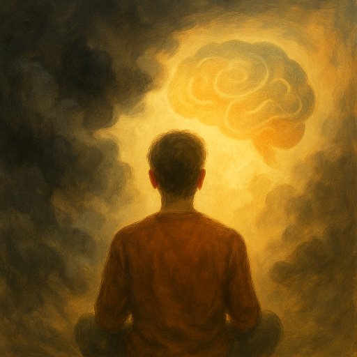 Illustration showing recovery from depression through mindfulness-based cognitive therapy