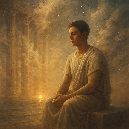 Woman practicing stoic meditation while contemplating the impermanence of life