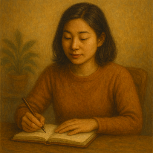 Person writing in journal for self-compassion and anxiety management exercise