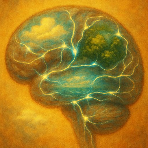 Illustration showing how the brain responds to guided imagery and visualization techniques
