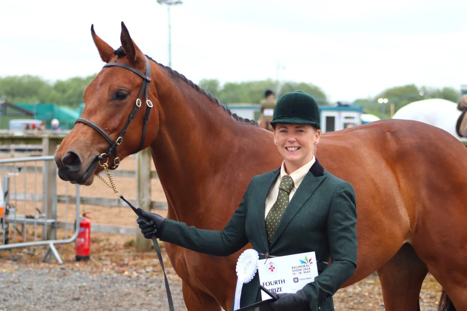 Lisa and Madame Drumsallagh competing at Balmoral Show 2026 preparation