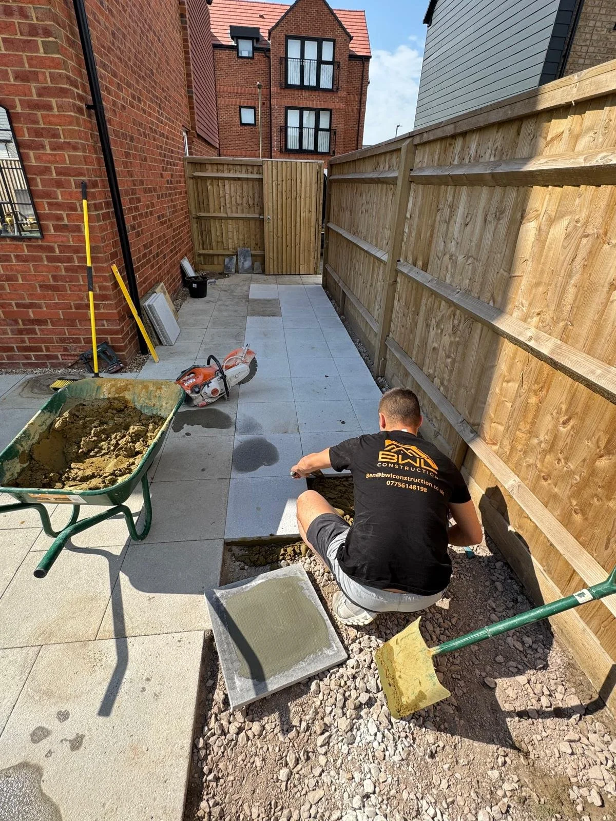 Patio extension installation in Cranleigh, Surrey by BWL Construction