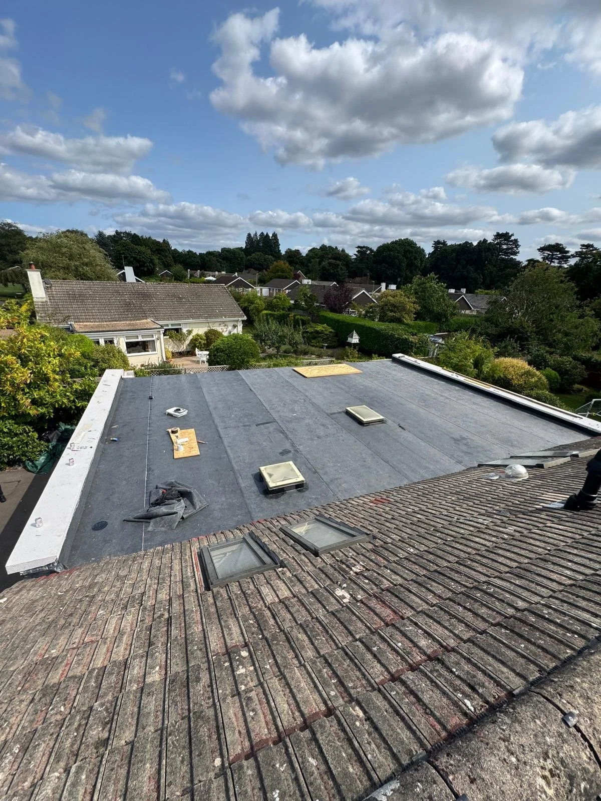 EPDM flat roof replacement completed in Grayshott, Hampshire by BWL Construction