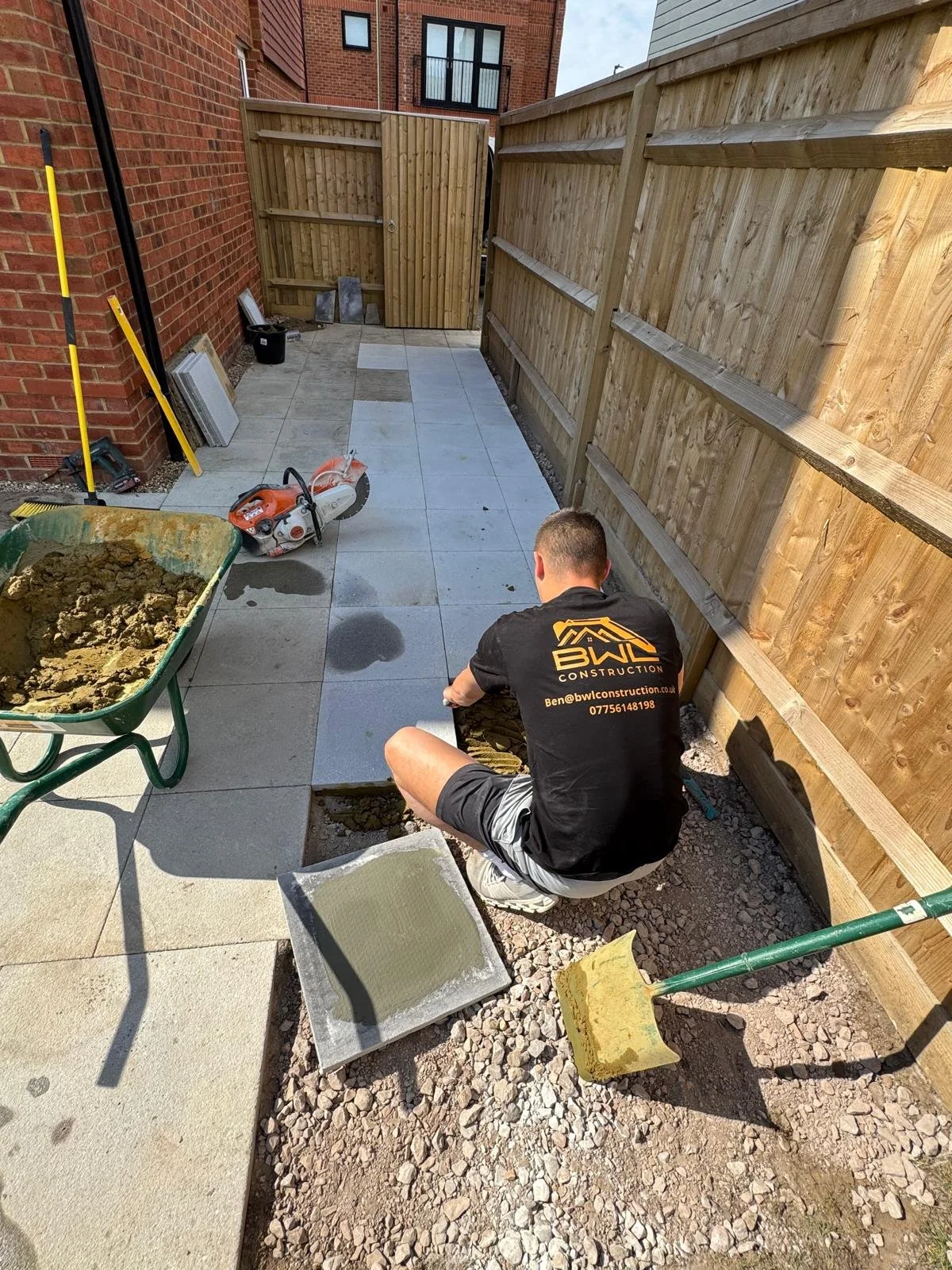 Patio extension installation in Cranleigh, Surrey by BWL Construction