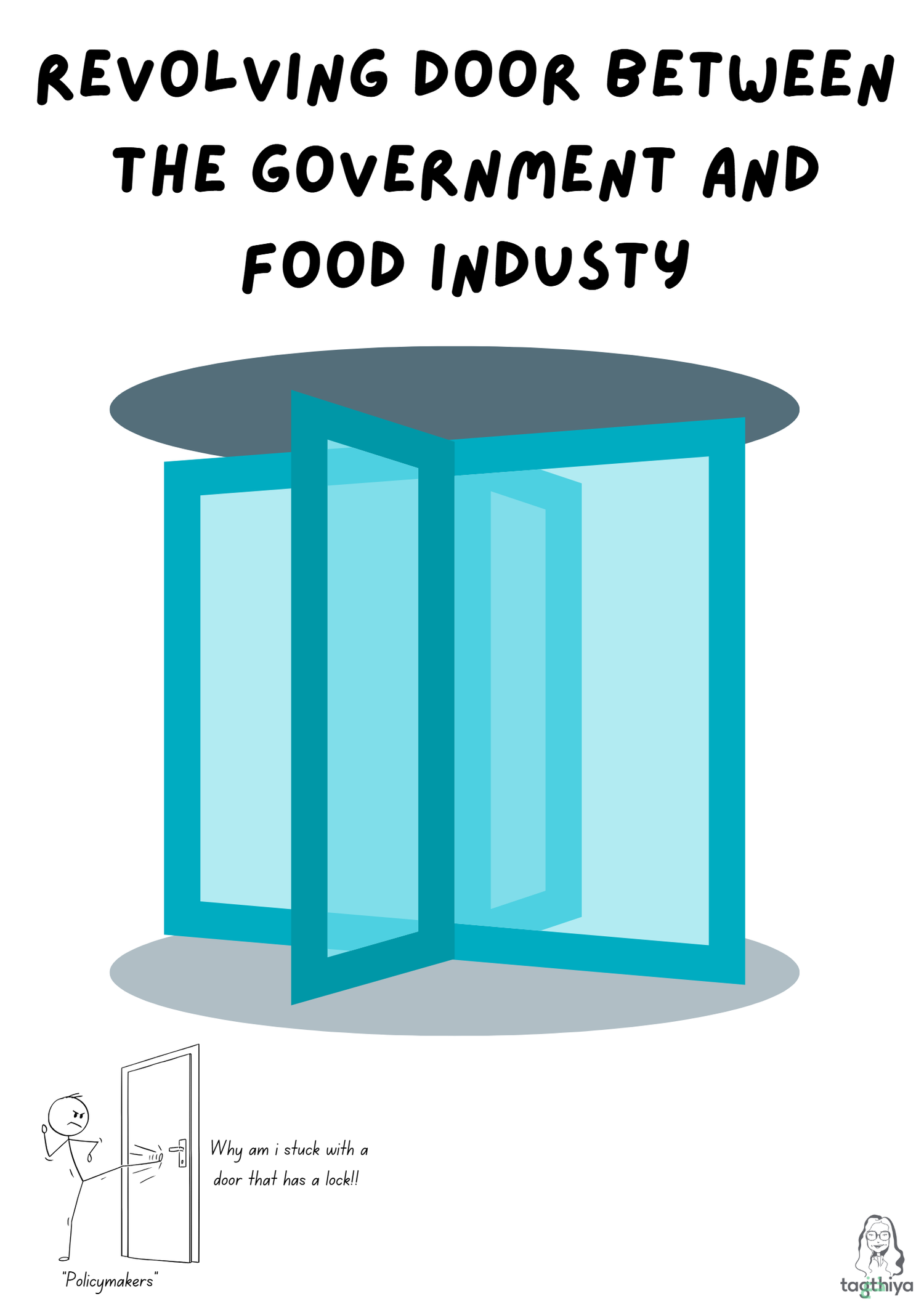 Revolving Door between the government and food industy Why am i stuck with a door that has a lock!! " Policymakers