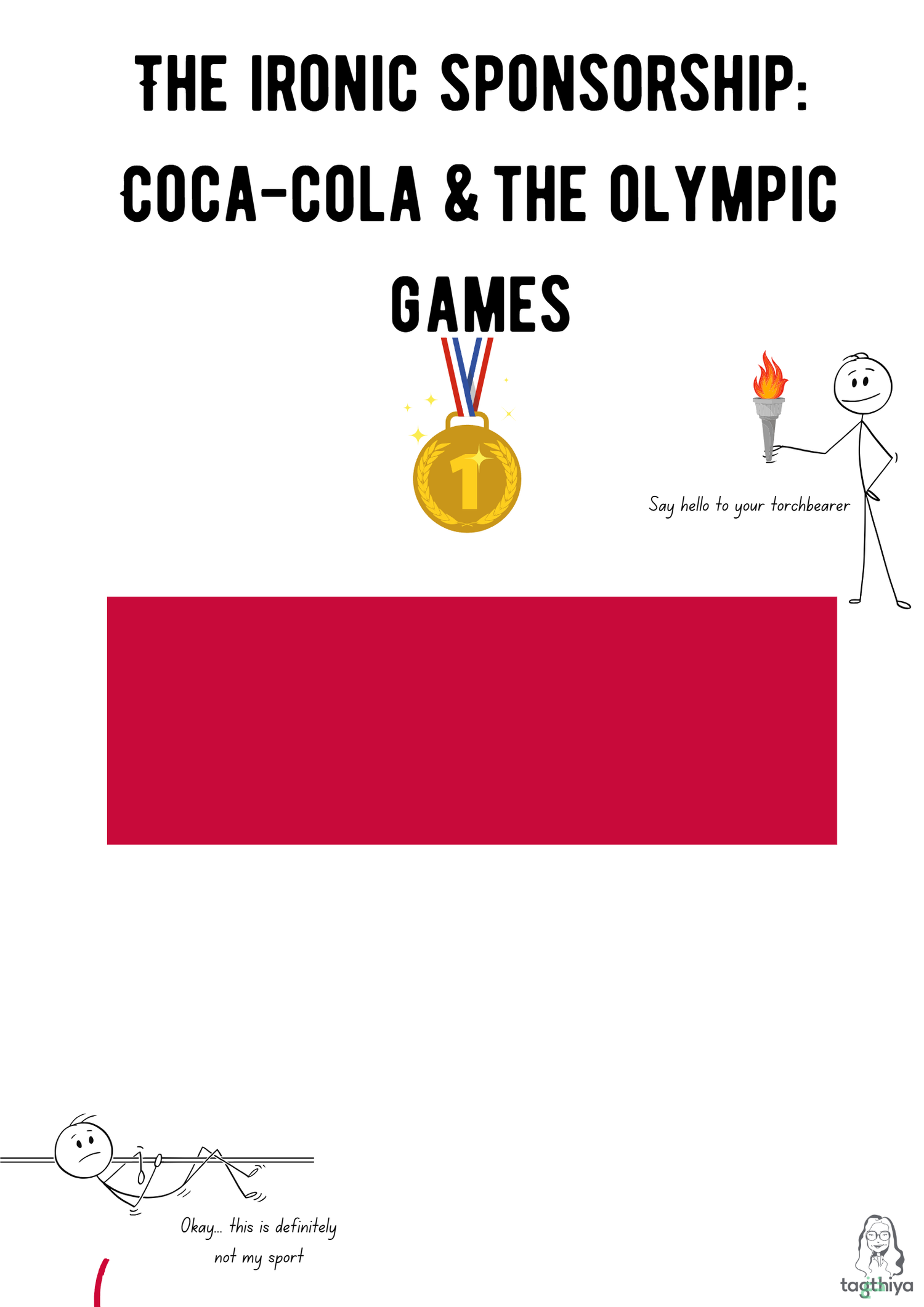 The ironic sponsorship: Coca-cola &the olympic games Say hello to your torchbearer Okay... this is definitely not my sport