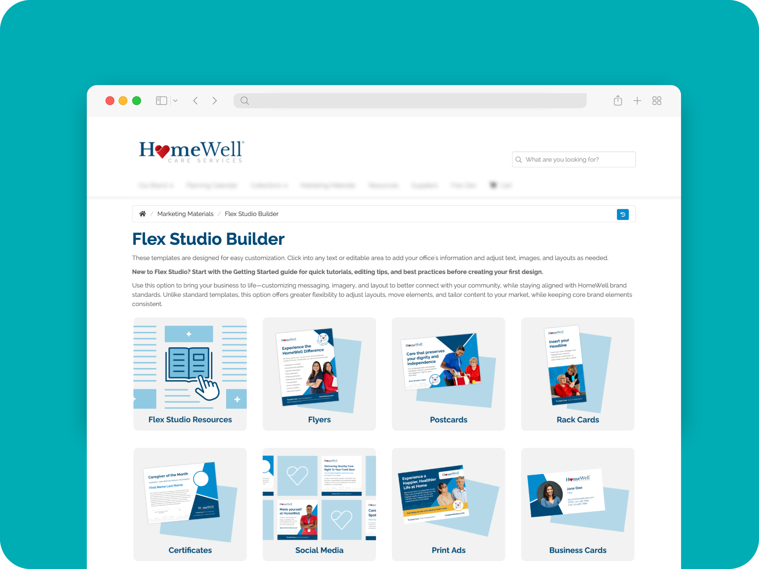 Flex Studio Builder interface screenshot