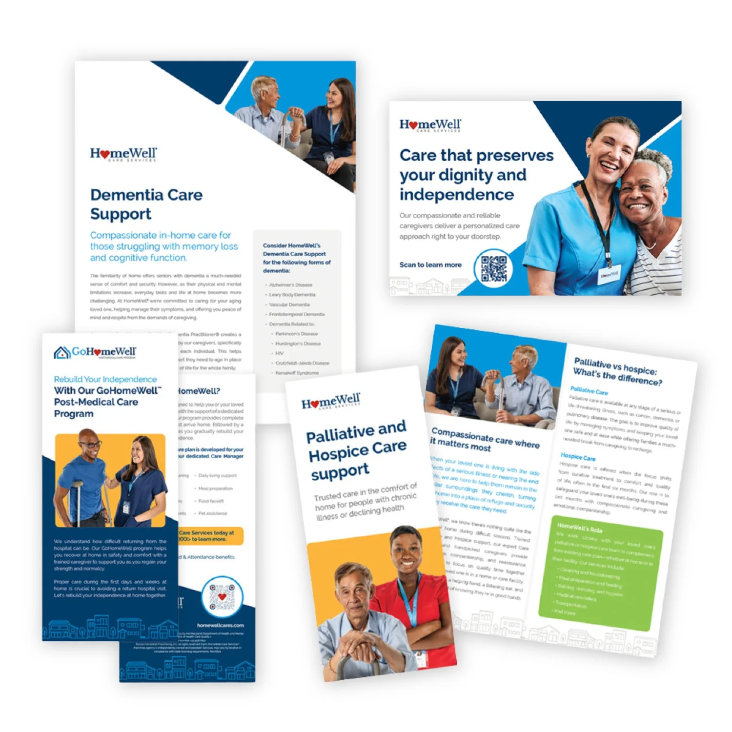Additional rebranded print collateral for the Marketing Hub