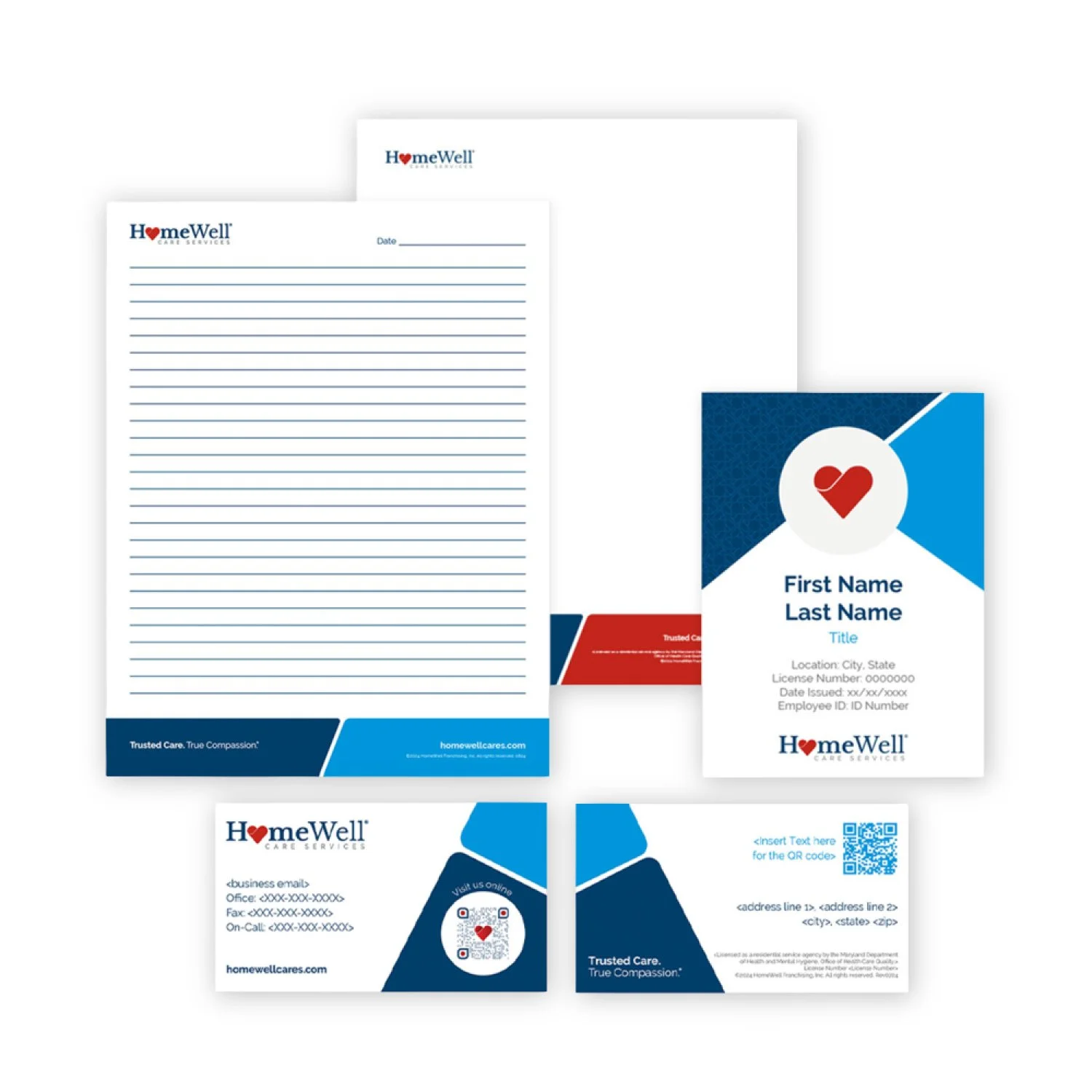Rebranded office materials for the Marketing Hub