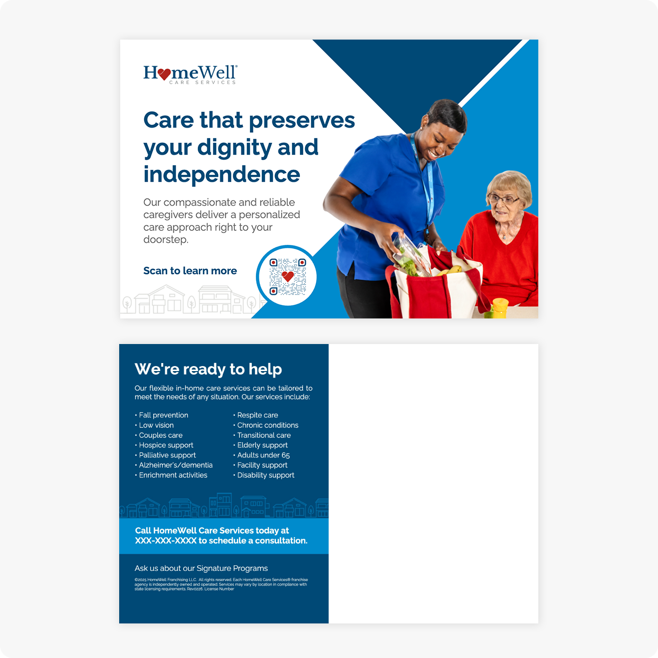 Care that preserves your dignity rack card
