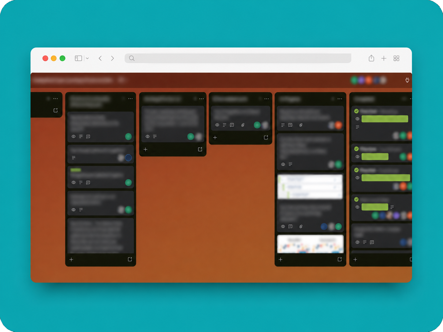 Trello board used to manage Marketing Hub platform issues, requests, and priorities