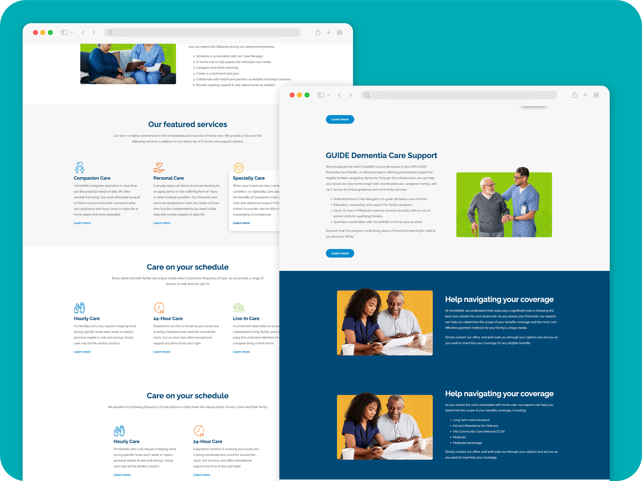 Modular base template used to launch new franchisee sites