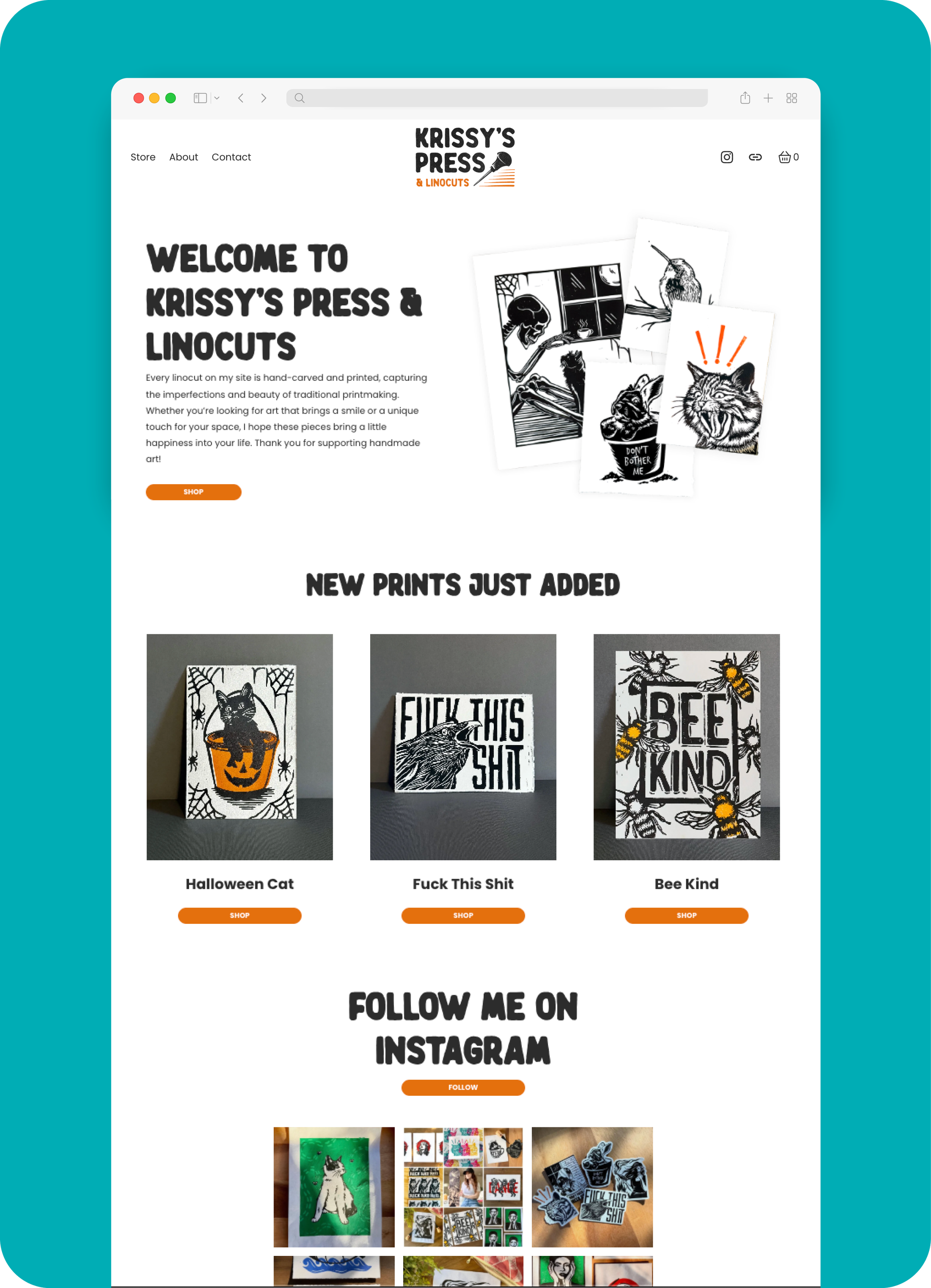 Original Krissy's Press homepage design