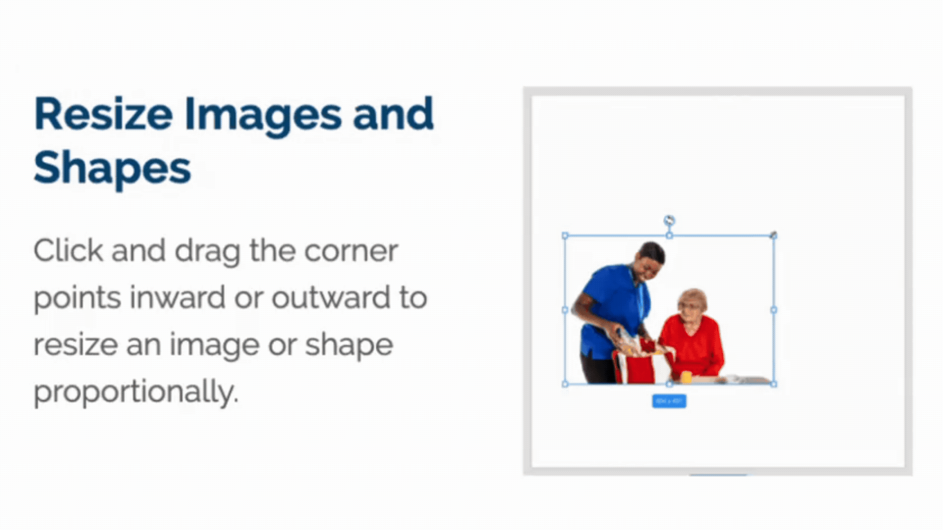 Resize and reposition images