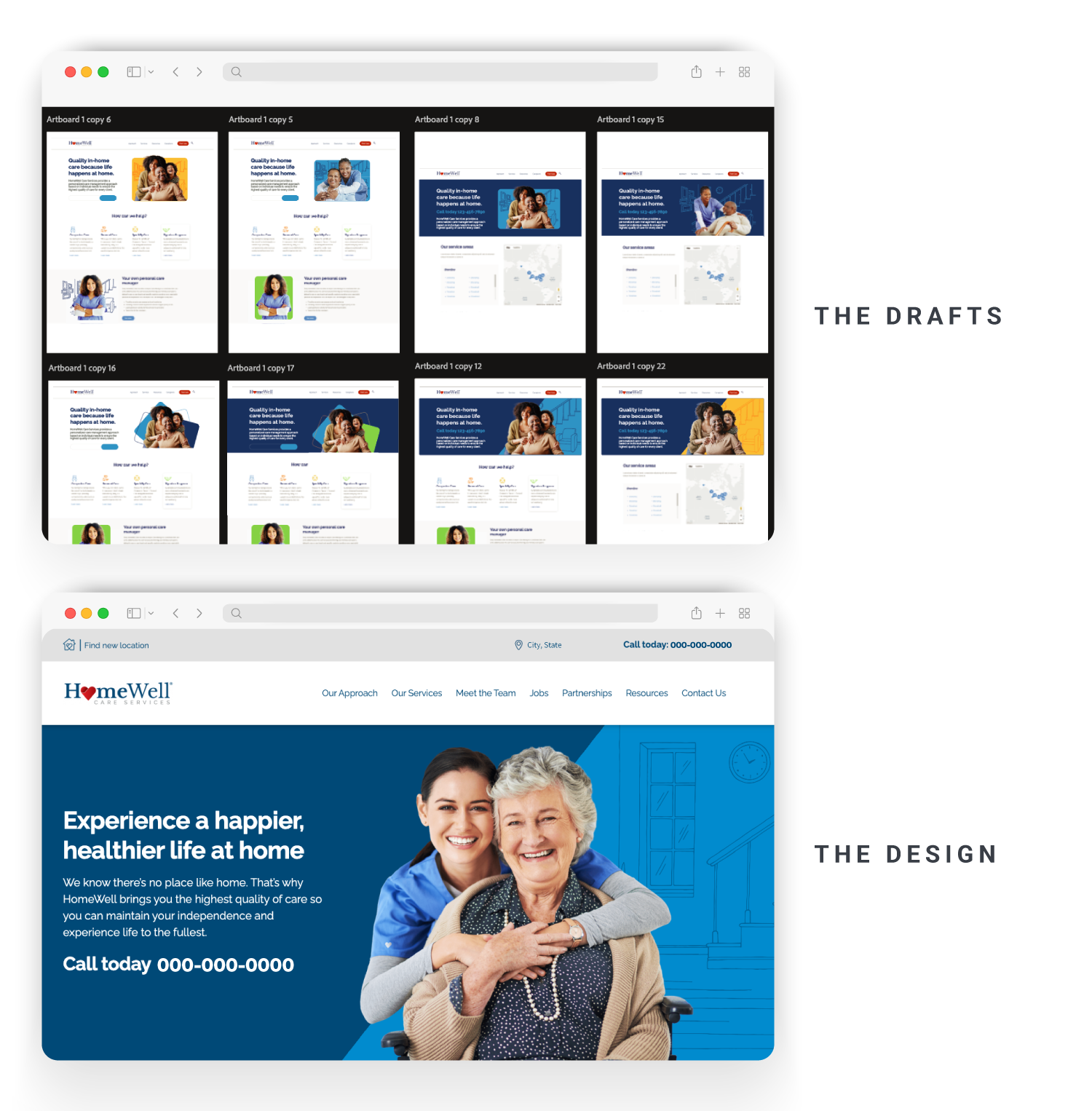 Brand website shown alongside the Franchisee website.