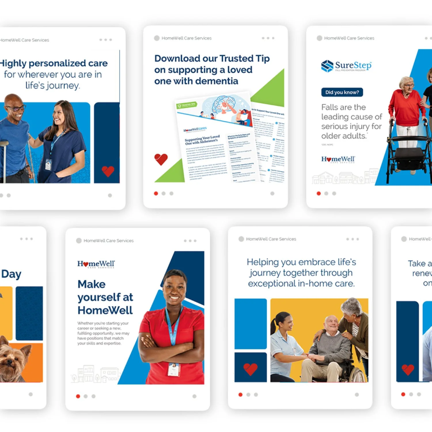 Rebranded social media assets for the Marketing Hub