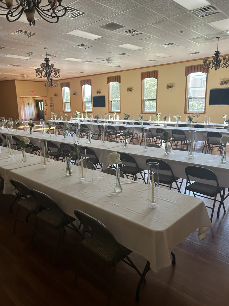 Saint Ann parish hall arranged for an event, view 4