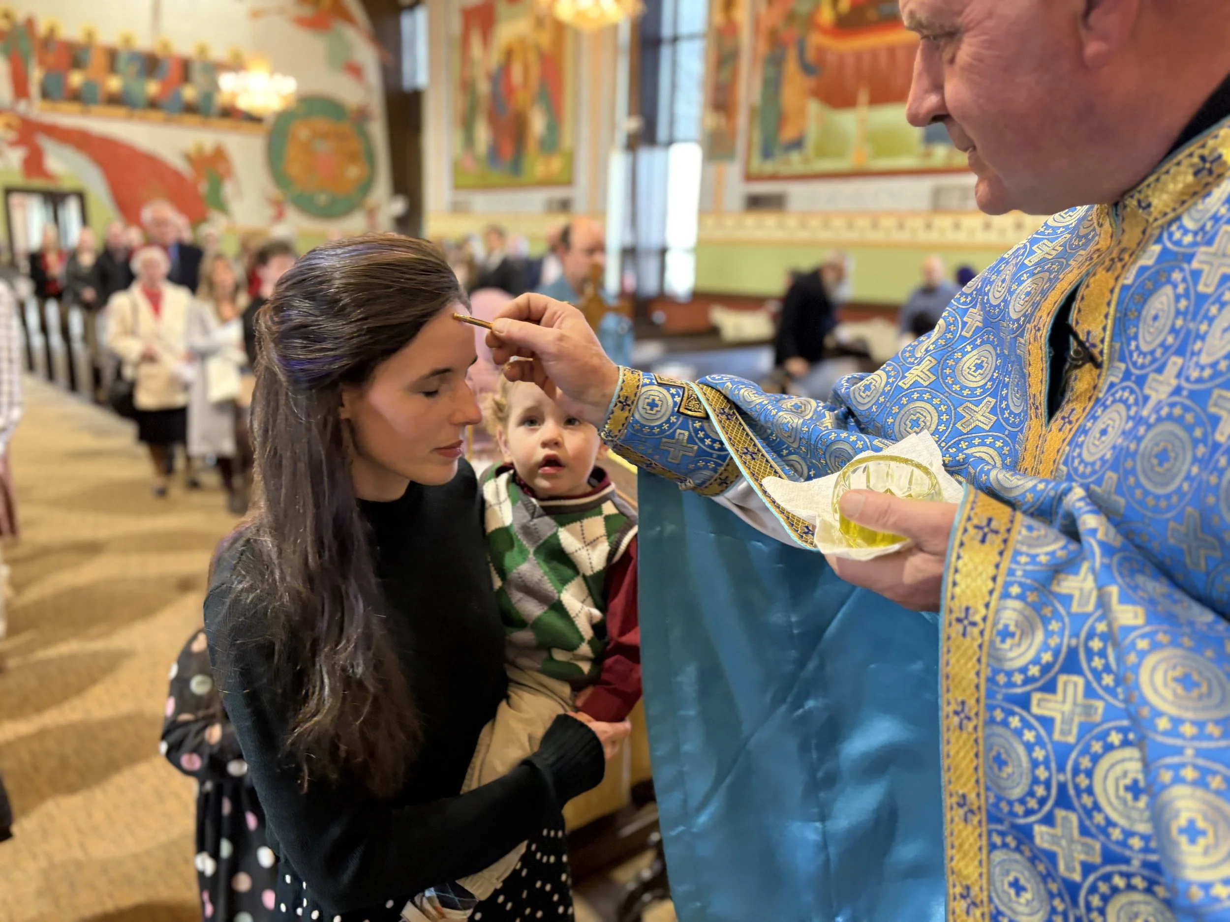 Anointing at Saint Ann Byzantine Catholic Church