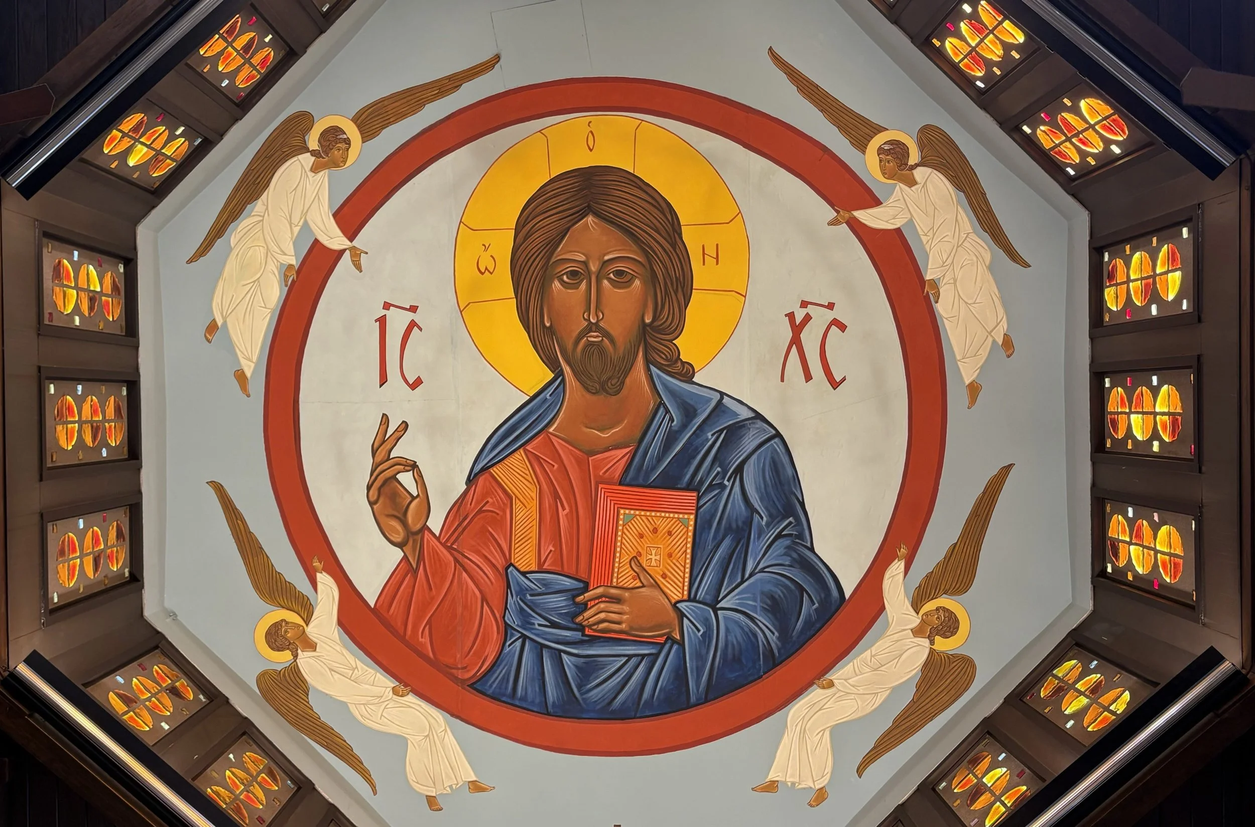 Christ Pantokrator icon in the dome of Saint Ann Byzantine Catholic Church