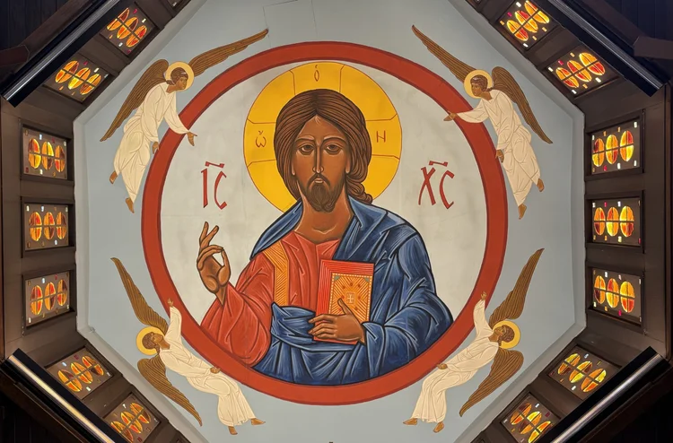 Christ Pantokrator icon in the dome of Saint Ann Byzantine Catholic Church