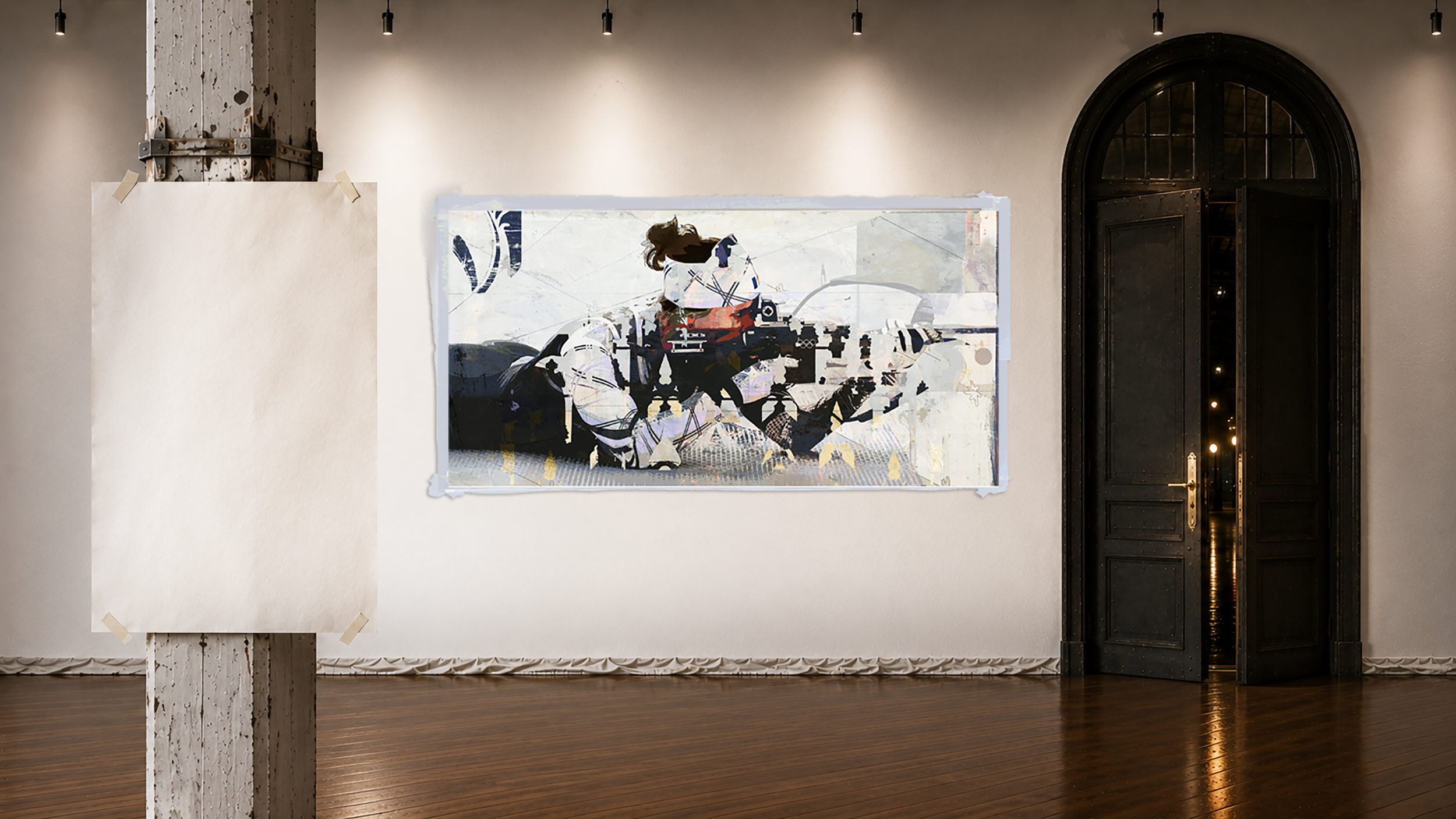 Studio with door