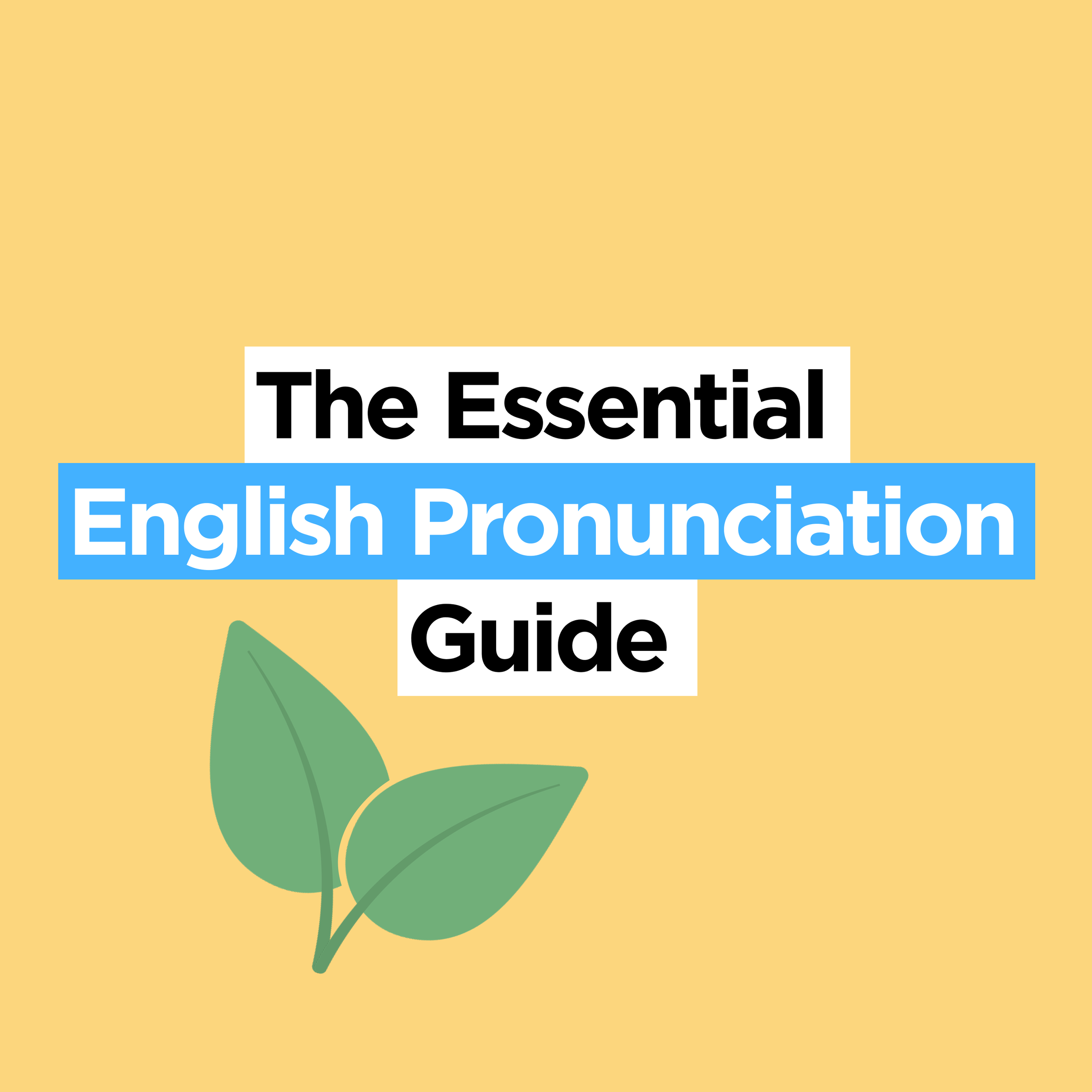 Cover artwork for the free Essential English Pronunciation PDF Guide