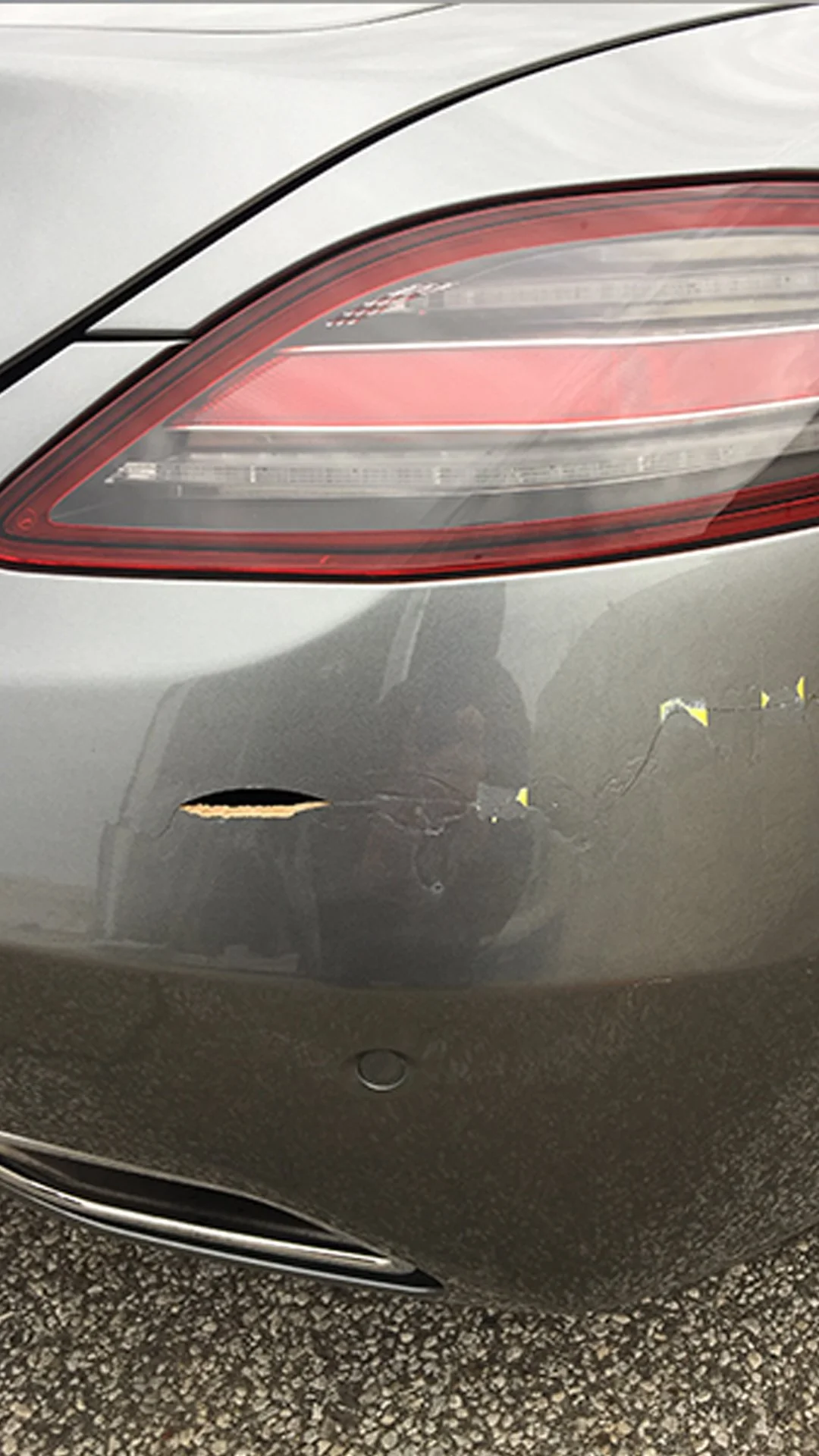 Before: Bumper with a hole through it
