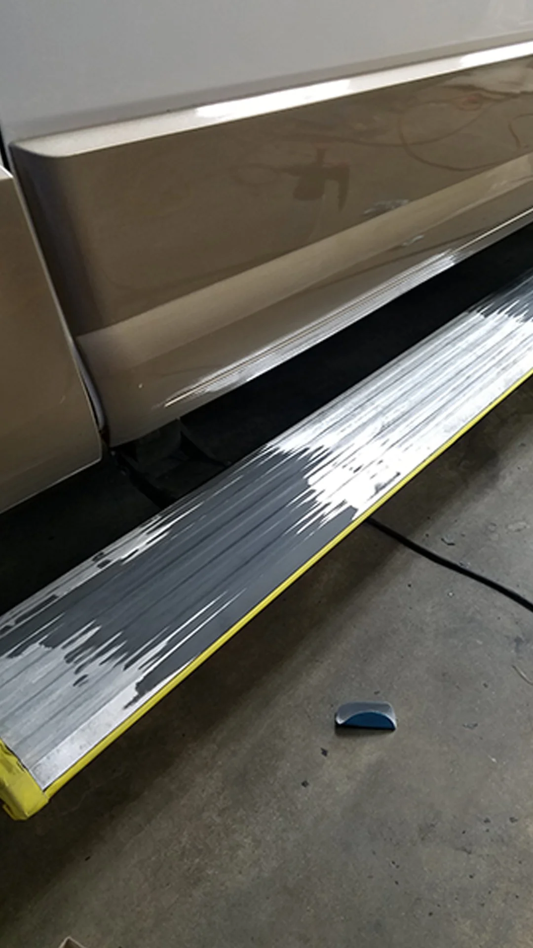 Before: Damaged running board