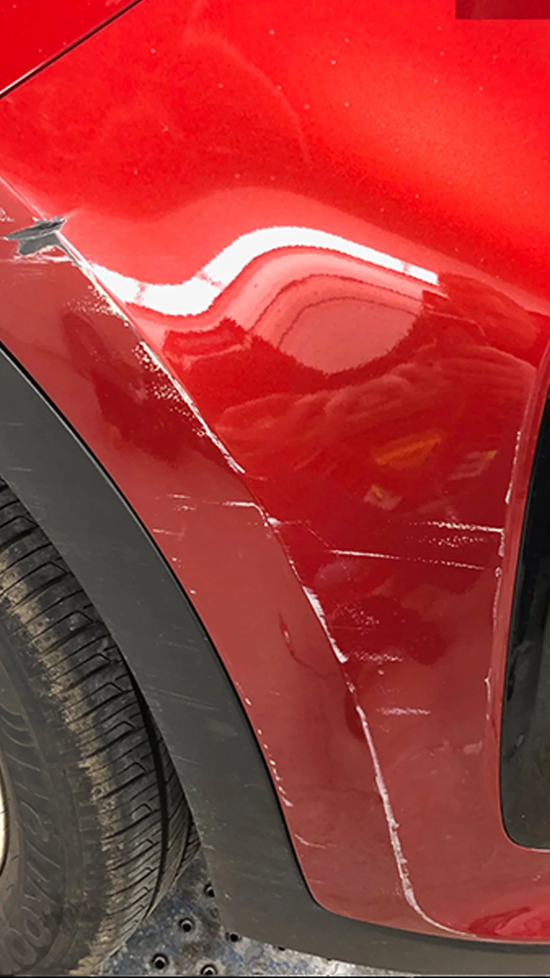 Before: Bumper with scuffs and scrapes
