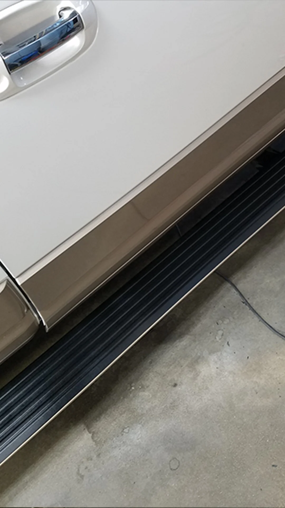After: Running board repaired and refinished