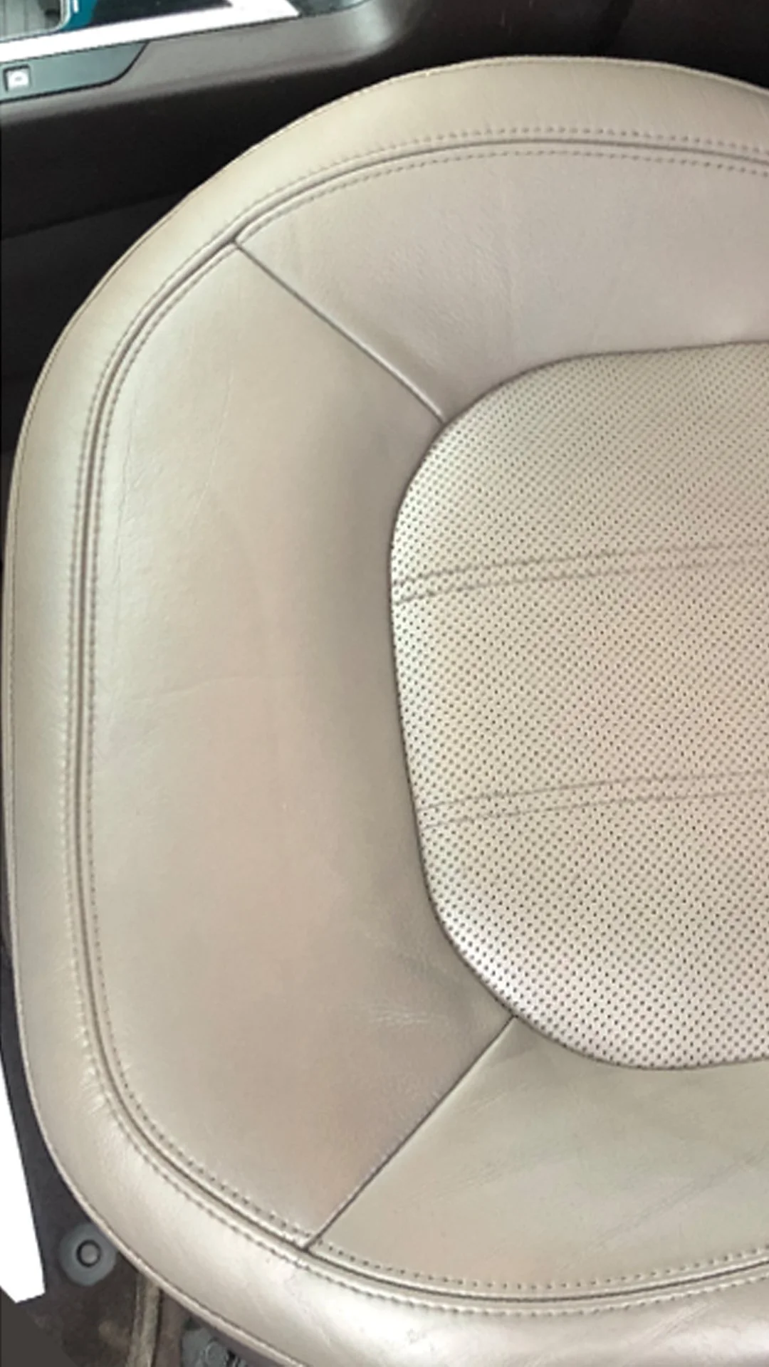 After: Leather seat restored and re-dyed