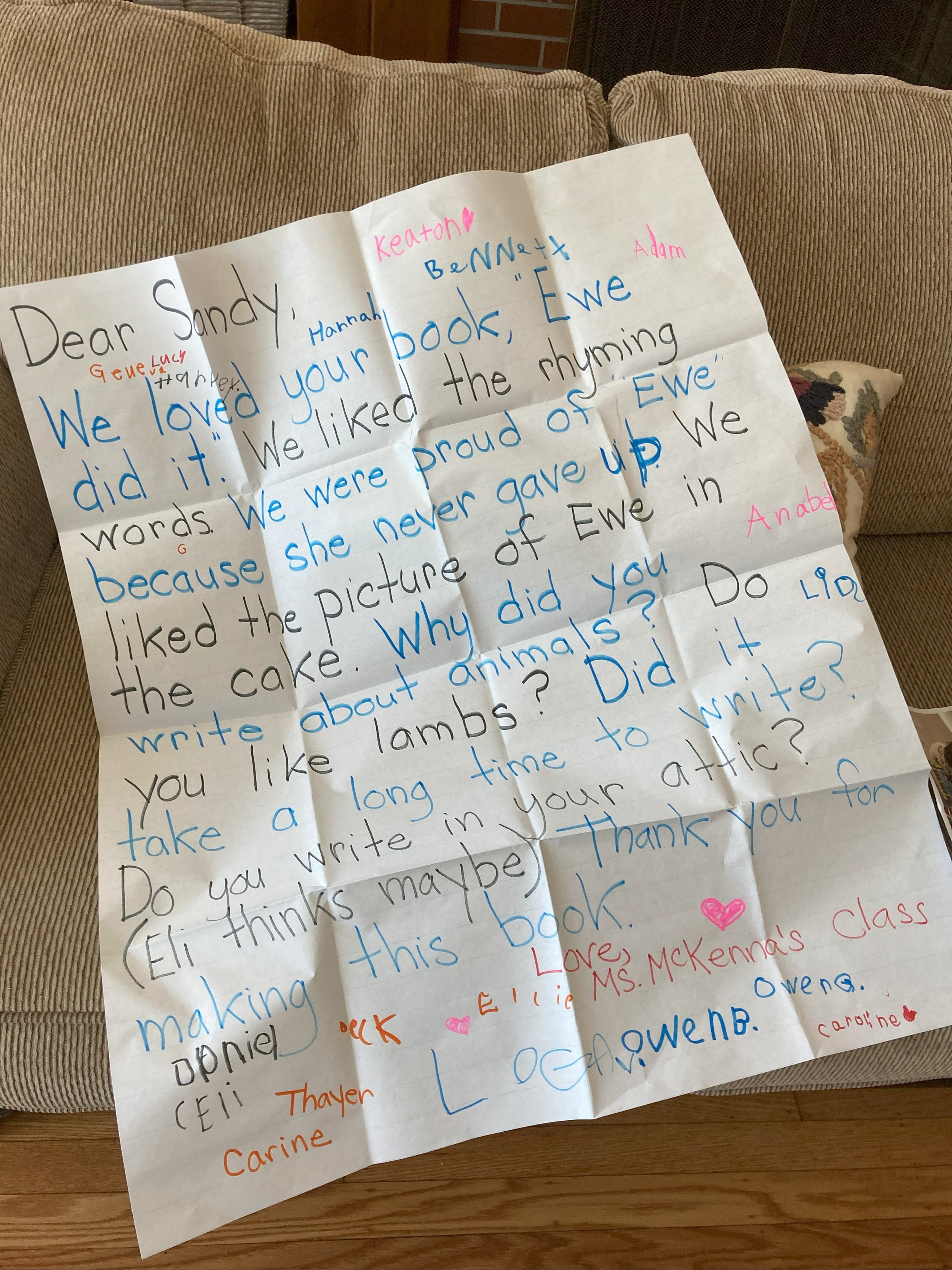 Letter from student
