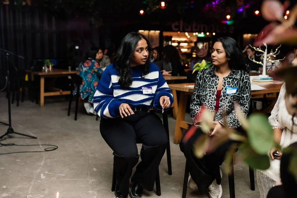 A small group in conversation