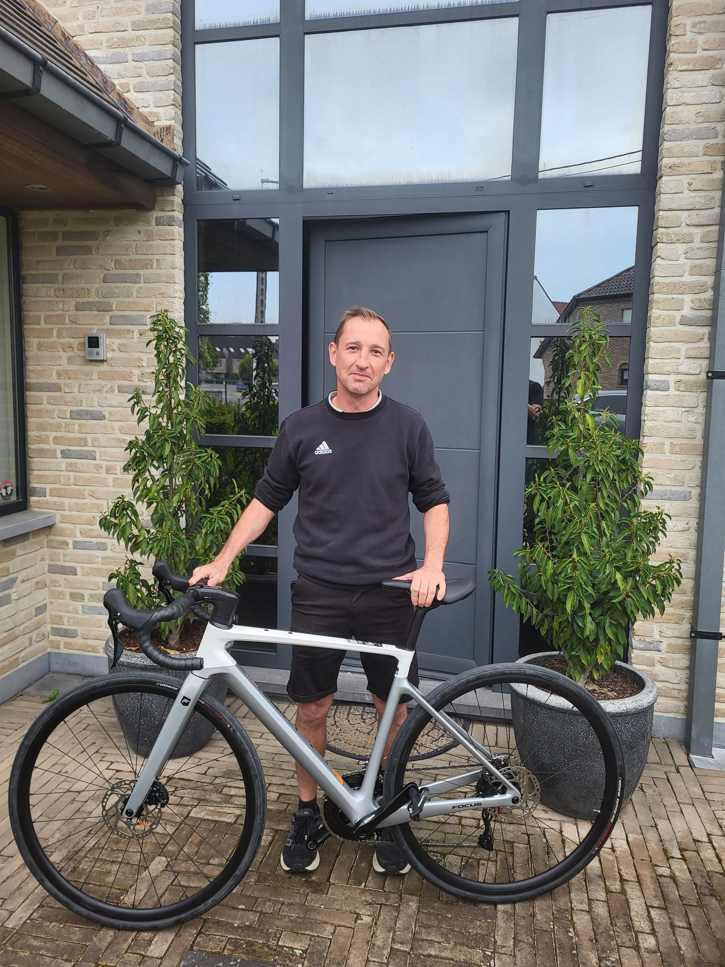Andy met zijn nieuwe fiets