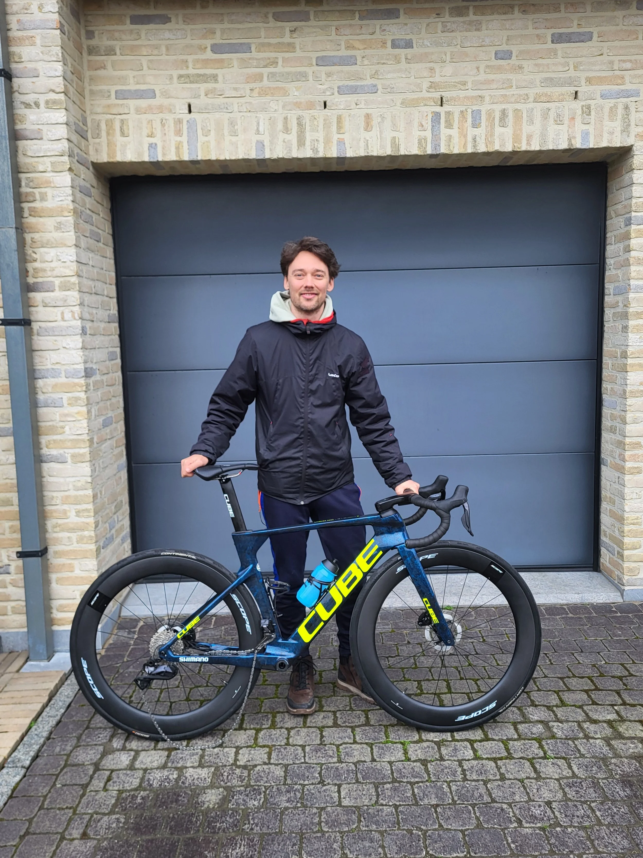Wim met zijn nieuwe fiets