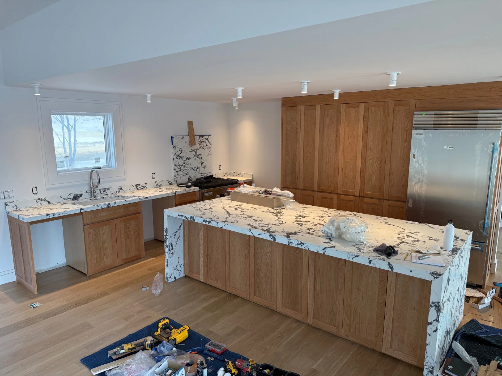 Kitchen island installation