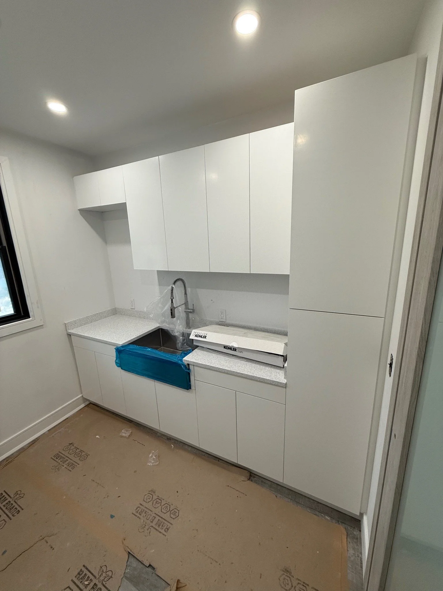 Compact cabinetry installation