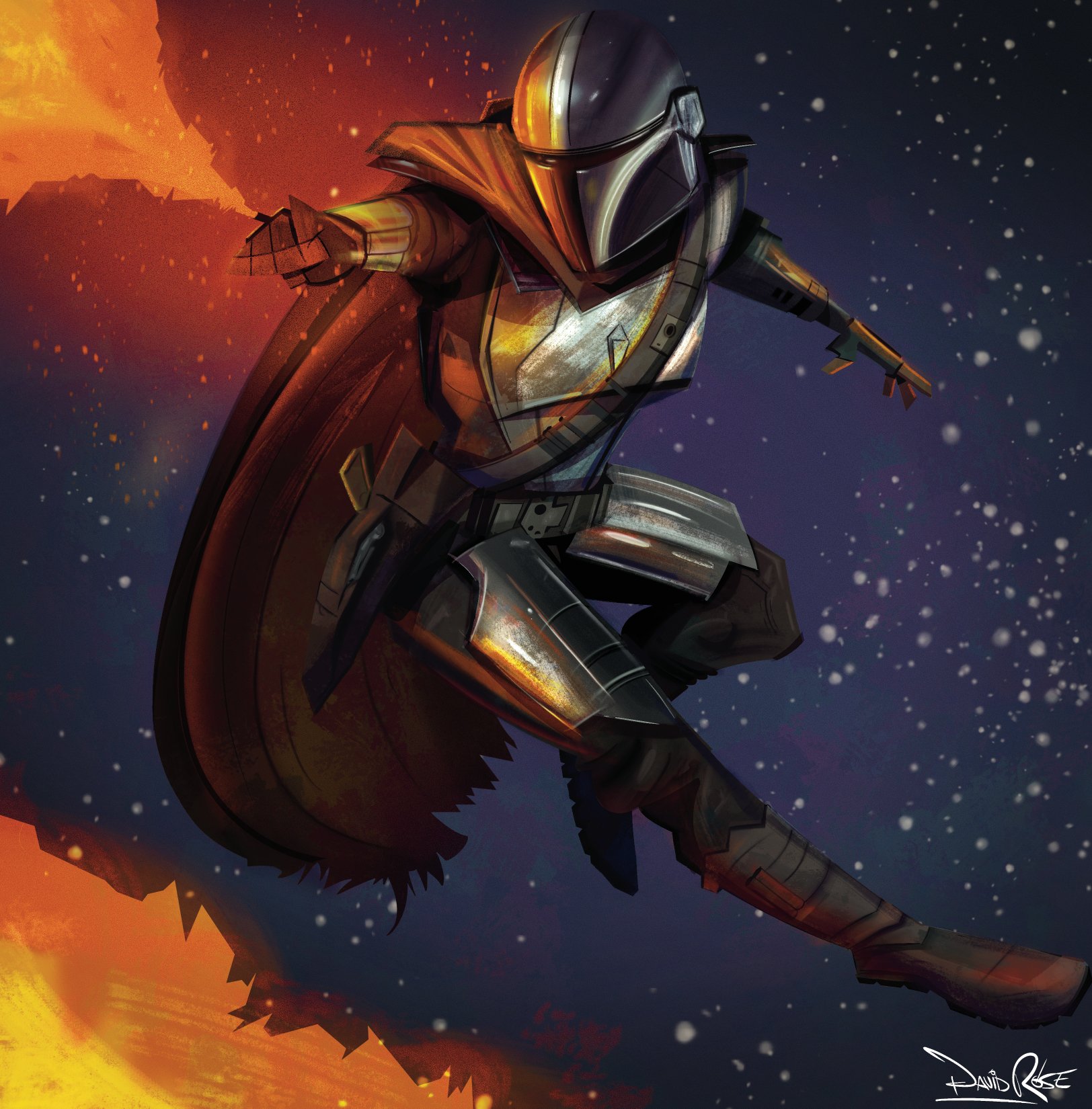 Portfolio Artwork of Star Wars Mandalorian