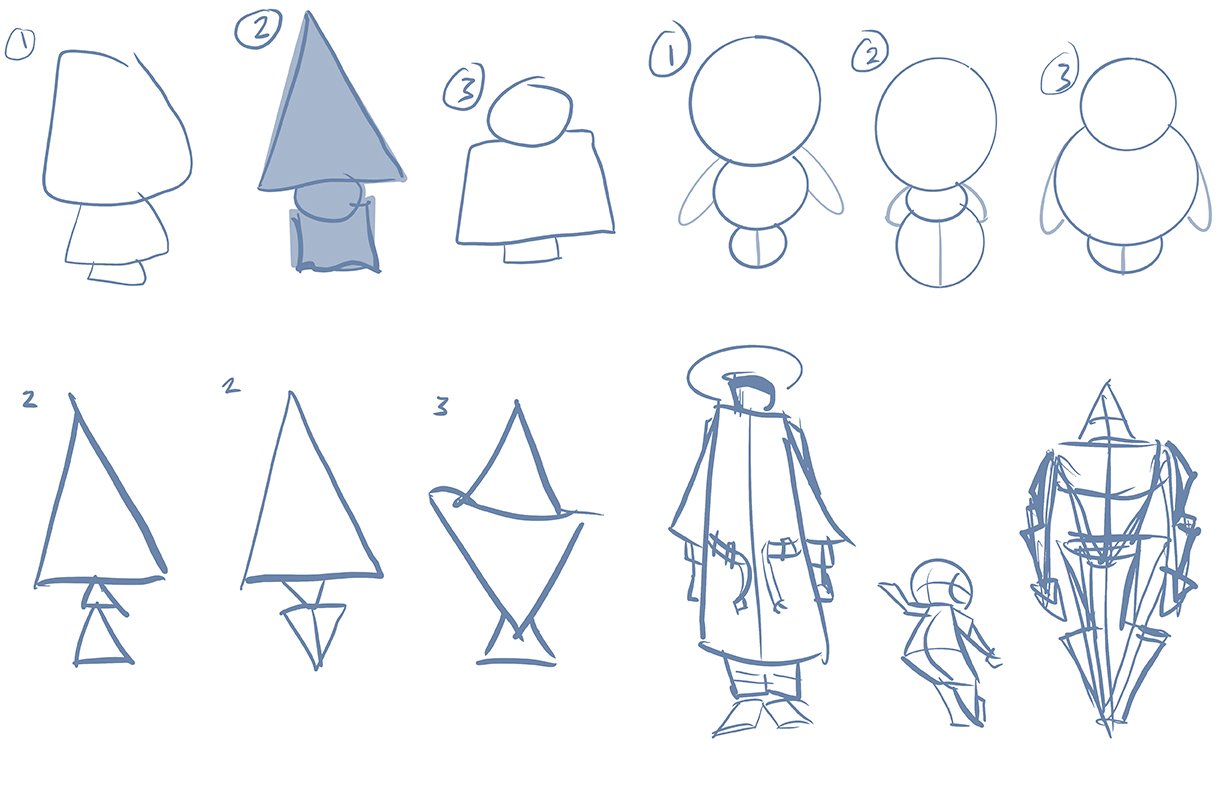 Portfolio artwork of shape design studies