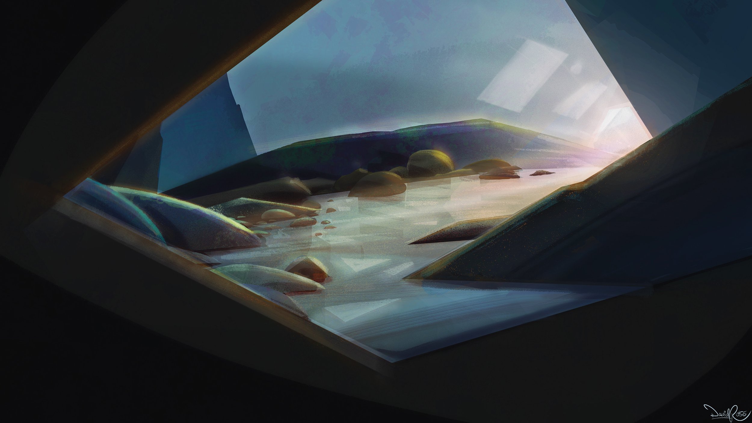 Portfolio Artwork of a grotto design exploration
