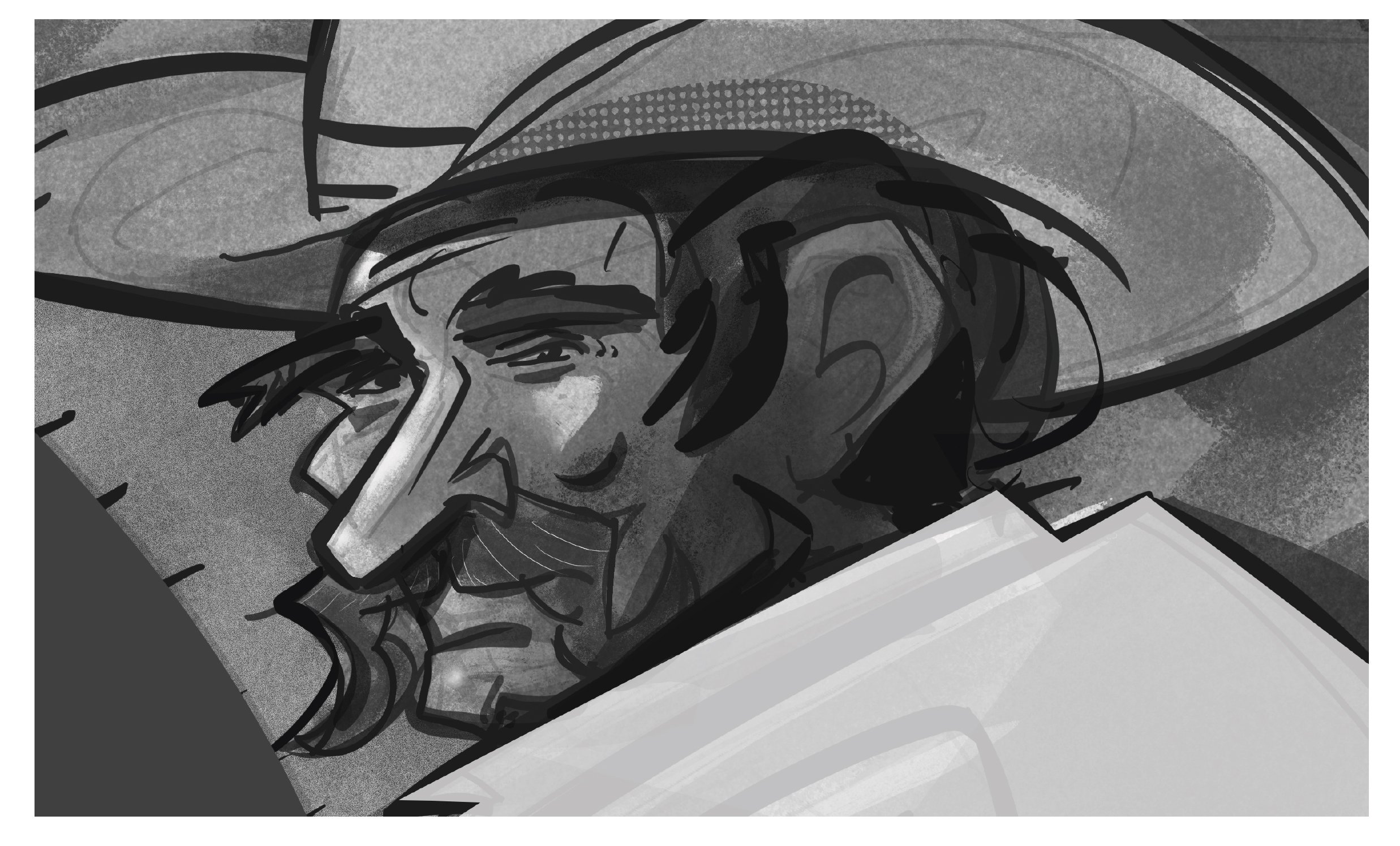 Portfolio process work of a cowboy