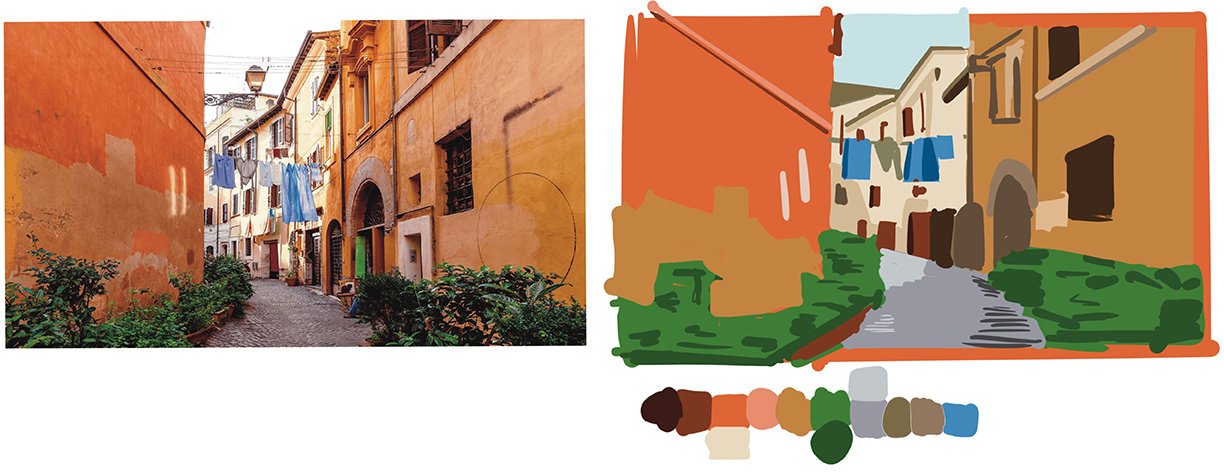Portfolio artwork of landscape painting studies