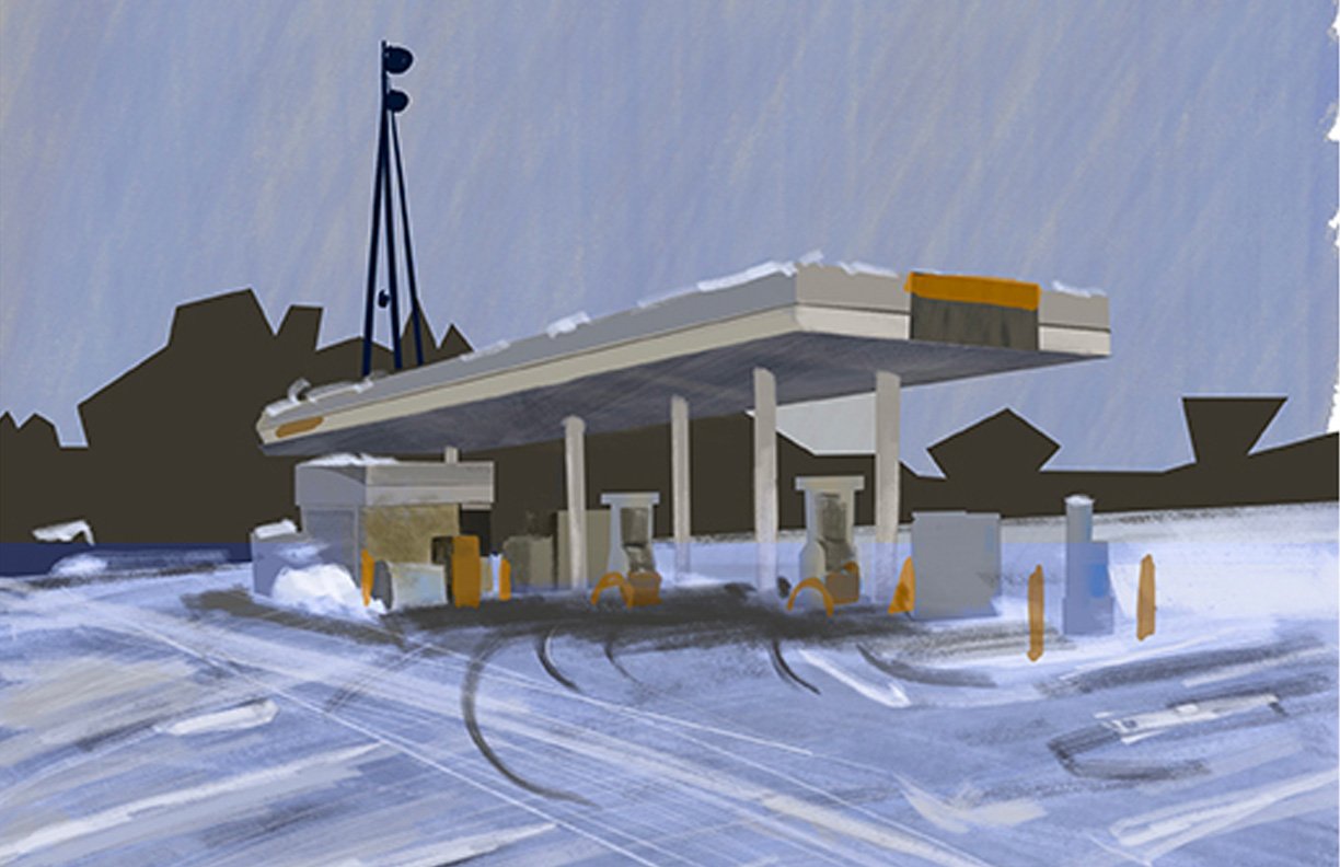 Portfolio artwork studies of landscape scenery